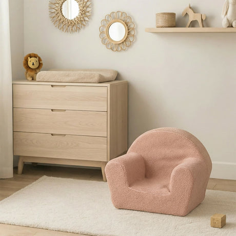 Fauteuil pour Enfant - Bouclé Rose-Clement - Equipement-DST-209DT8-26014-CLÉMENT