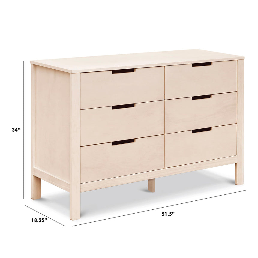 Commode 6 Tiroirs Colby - Naturel Lavé-DaVinci-DVI-F11926NX-CLÉMENT