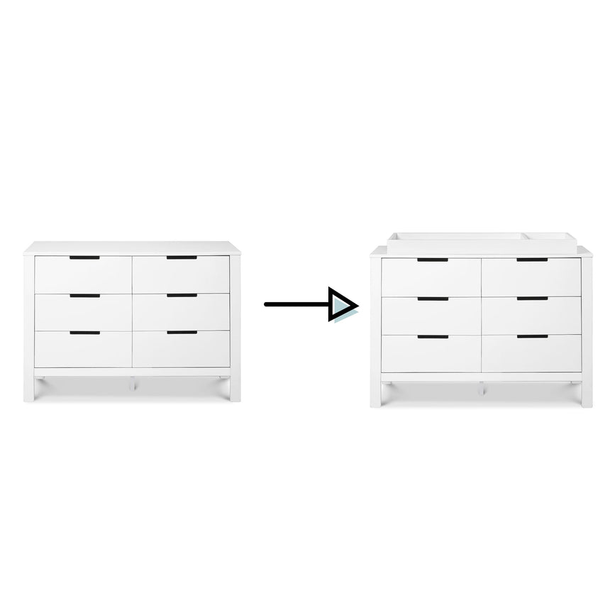 Commode 6 Tiroirs Colby - Blanc-DaVinci-DVI-F11926W-CLÉMENT