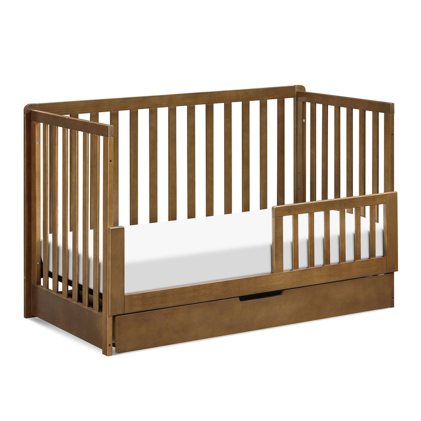Couchette Convertible 4-en-1 Colby avec Tiroir Gigogne - Noyer-DaVinci-DVI-F11951L-CLÉMENT