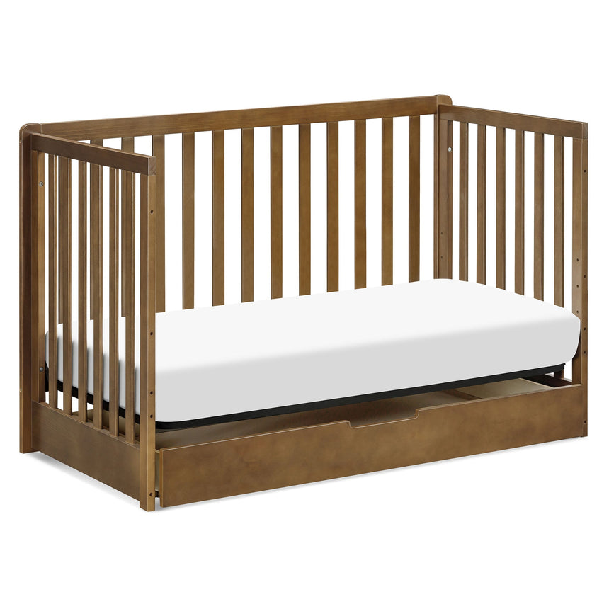 Couchette Convertible 4-en-1 Colby avec Tiroir Gigogne - Noyer-DaVinci-DVI-F11951L-CLÉMENT