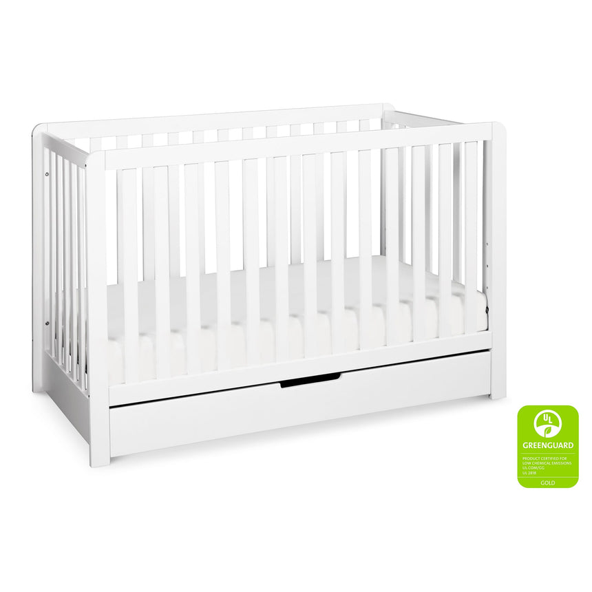 Couchette Convertible 4-en-1 Colby avec Tiroir Gigogne - Blanc-DaVinci-DVI-F11951W-CLÉMENT