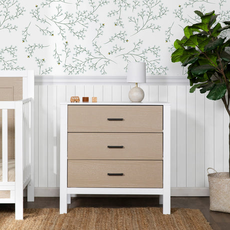Commode 3 Tiroirs Radley - Blanc et Bois Côtier-Carter's-DVI-F23223WCWD-CLÉMENT