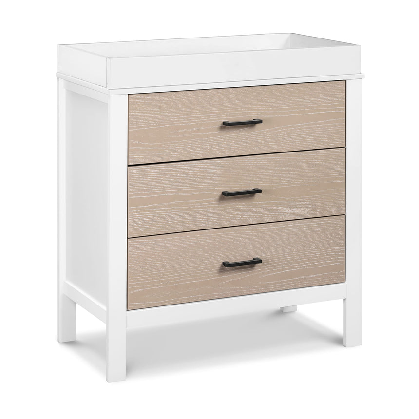 Commode 3 Tiroirs Radley - Blanc et Bois Côtier-Carter's-DVI-F23223WCWD-CLÉMENT
