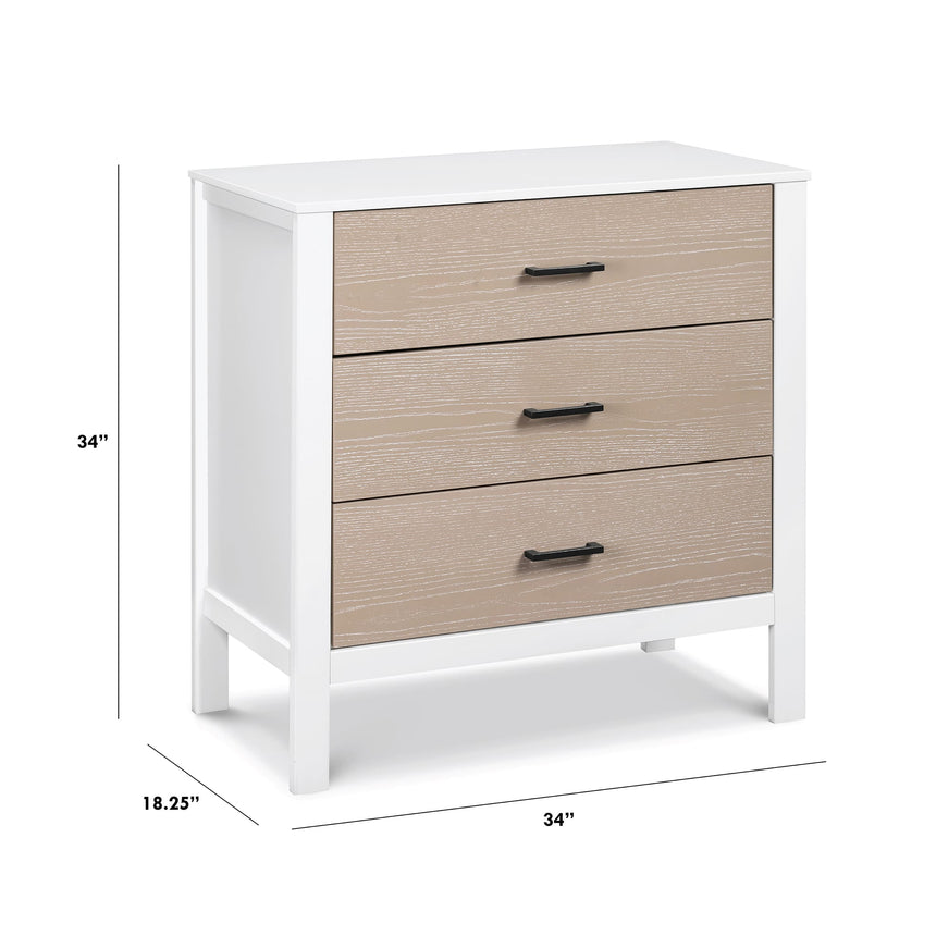 Commode 3 Tiroirs Radley - Blanc et Bois Côtier-Carter's-DVI-F23223WCWD-CLÉMENT