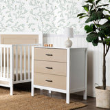 Commode 3 Tiroirs Radley - Blanc et Bois Côtier-Carter's-DVI-F23223WCWD-CLÉMENT