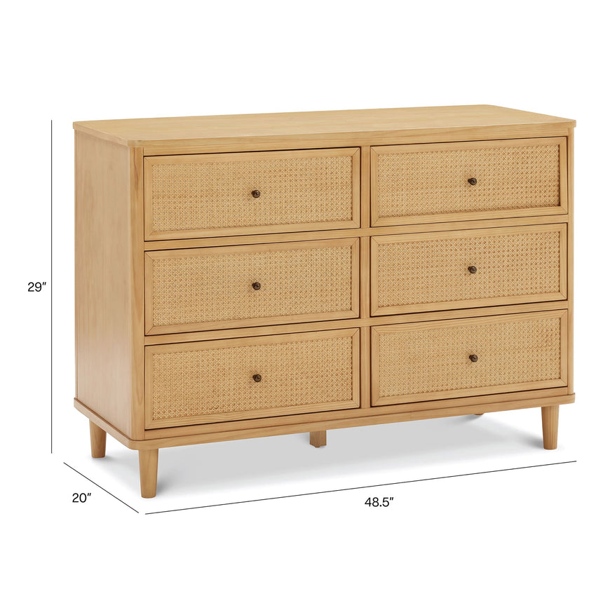 Commode 6 Tiroirs Marin - Miel et Rotin-Namesake-DVI-M23716HYHC-CLÉMENT