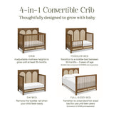 Couchette Convertible 4-en-1 Eloise - Noyer et Tissu Eco-Weave-Namesake-DVI-M24801NLPSEW-CLÉMENT