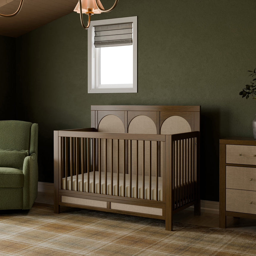 Couchette Convertible 4-en-1 Eloise - Noyer et Tissu Eco-Weave-Namesake-DVI-M24801NLPSEW-CLÉMENT