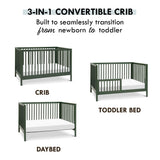 Couchette Convertible 3-en-1 Birdie - Vert Forêt-DaVinci-DVI-M25101FRGR-CLÉMENT