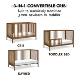 Couchette Convertible 3-en-1 Birdie - Noyer-DaVinci-DVI-M25101L-CLÉMENT