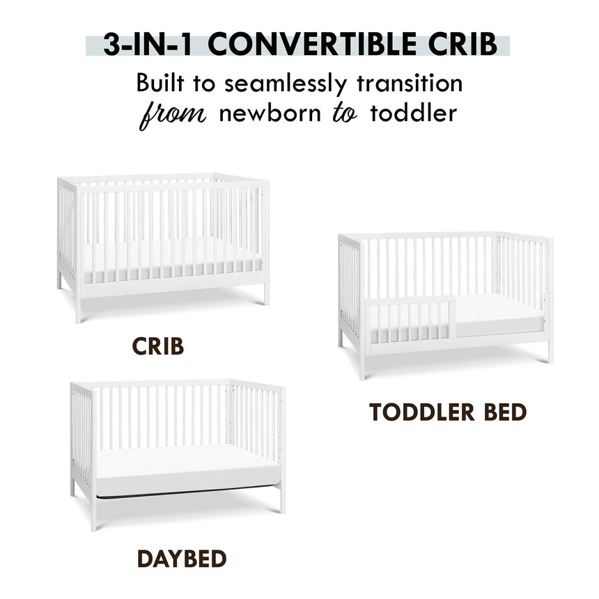 Couchette Convertible 3-en-1 Birdie - Blanc-DaVinci-DVI-M25101W-CLÉMENT
