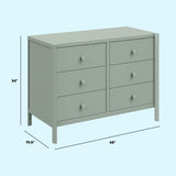 Commode 6 Tiroirs Birdie - Sauge-DaVinci-DVI-M25126LS-CLÉMENT