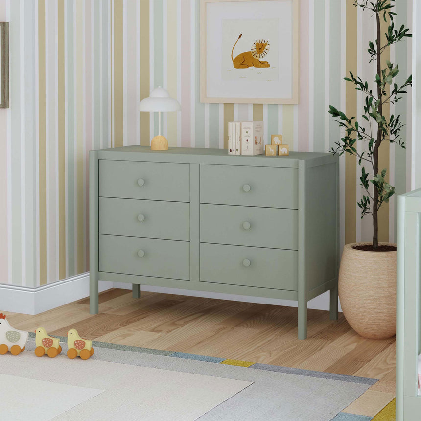 Commode 6 Tiroirs Birdie - Sauge-DaVinci-DVI-M25126LS-CLÉMENT