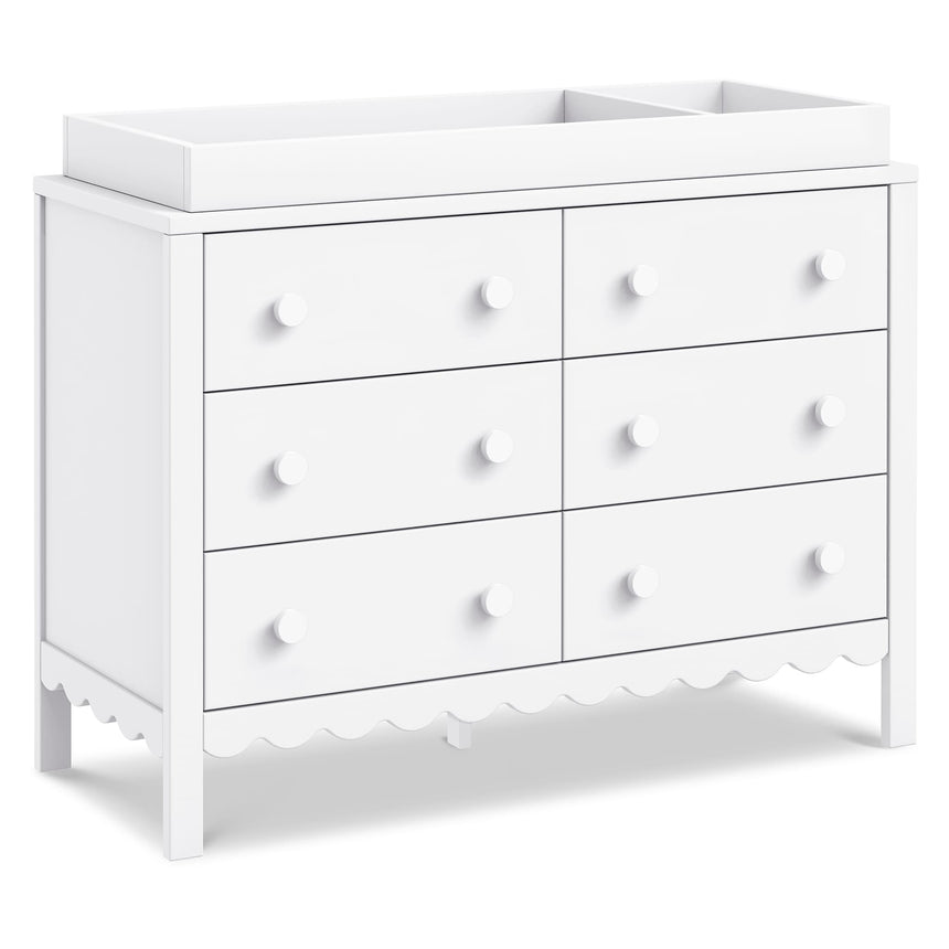 Commode 6 Tiroirs Sammy Scallop - Blanc-DaVinci-DVI-M27826W-CLÉMENT