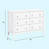 Commode 6 Tiroirs Sammy Scallop - Blanc-DaVinci-DVI-M27826W-CLÉMENT