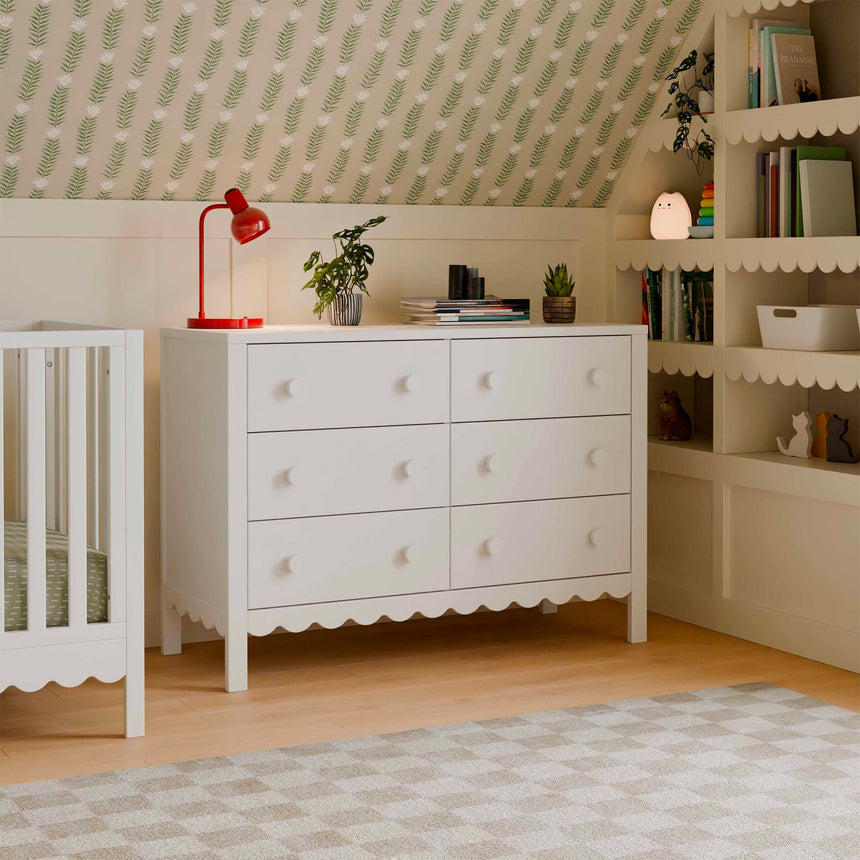 Commode 6 Tiroirs Sammy Scallop - Blanc-DaVinci-DVI-M27826W-CLÉMENT