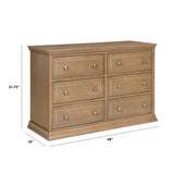 Commode Double 6 Tiroirs Signature Davinci - Noisette-DaVinci-DVI-M4426HN-CLÉMENT