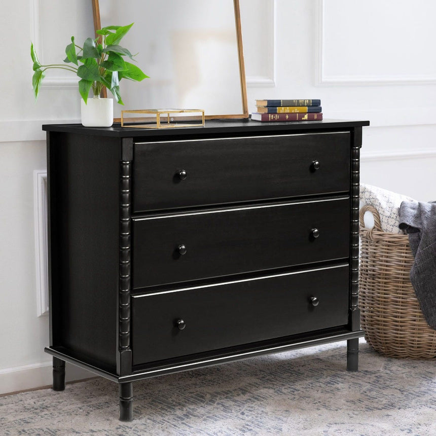 Commode 3 Tiroirs Jenny Lind Spindle - Ébène-DaVinci-DVI-M7323E-CLÉMENT
