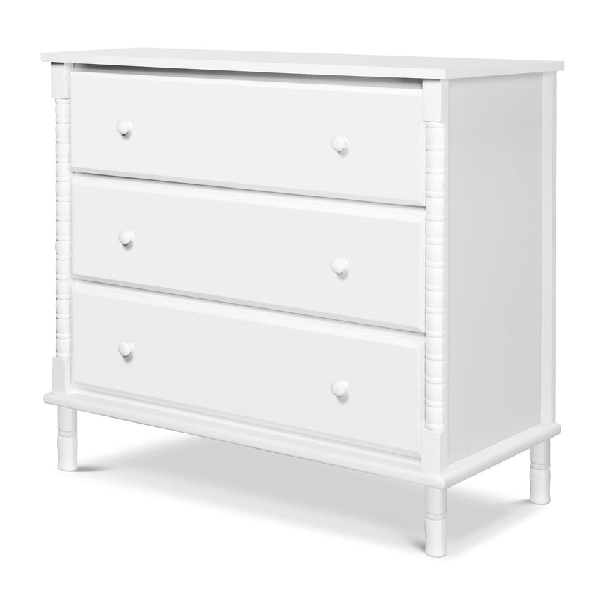 Commode 3 Tiroirs Jenny Lind Spindle - Blanc-DaVinci-DVI-M7323W-CLÉMENT