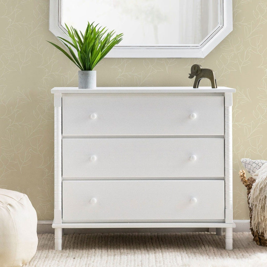Commode 3 Tiroirs Jenny Lind Spindle - Blanc-DaVinci-DVI-M7323W-CLÉMENT