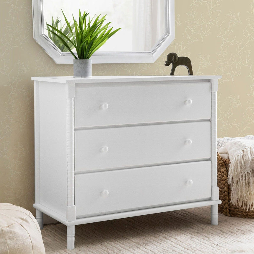Commode 3 Tiroirs Jenny Lind Spindle - Blanc-DaVinci-DVI-M7323W-CLÉMENT
