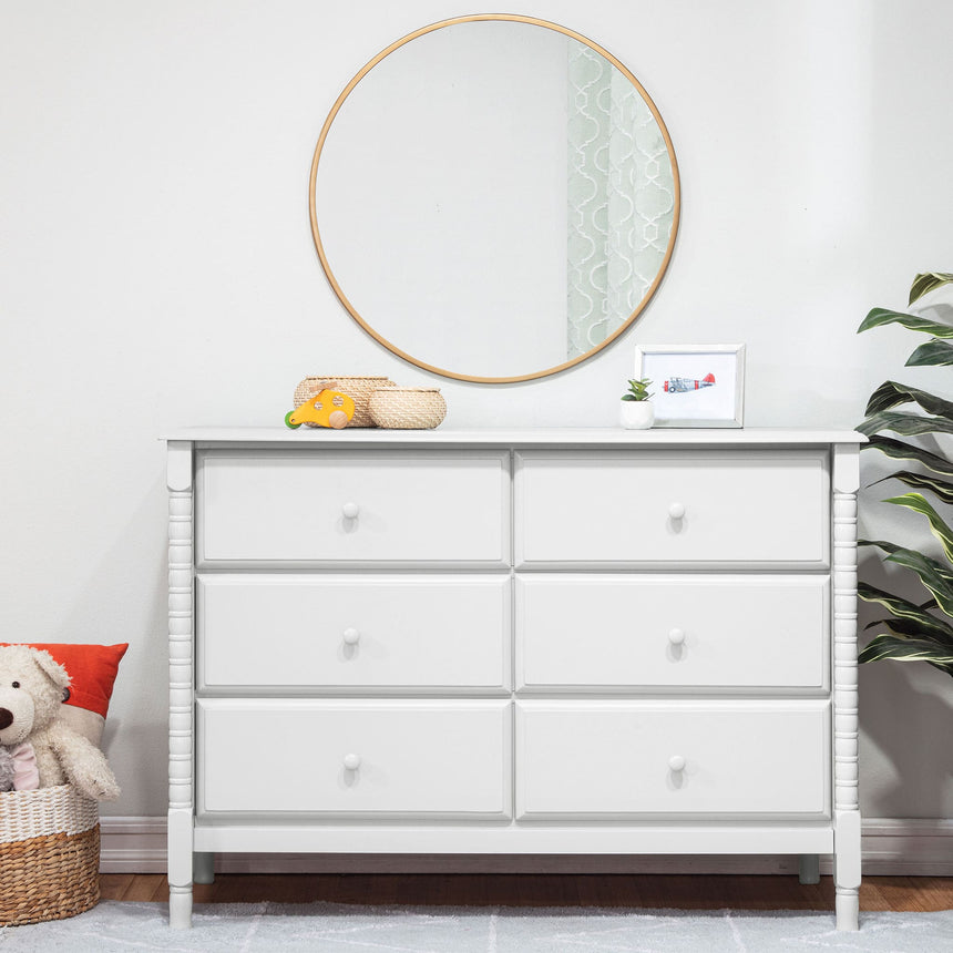 Commode 6 Tiroirs Jenny Lind Spindle - Blanc-DaVinci-DVI-M7326W-CLÉMENT