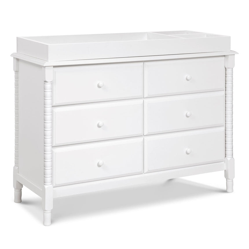 Commode 6 Tiroirs Jenny Lind Spindle - Blanc-DaVinci-DVI-M7326W-CLÉMENT