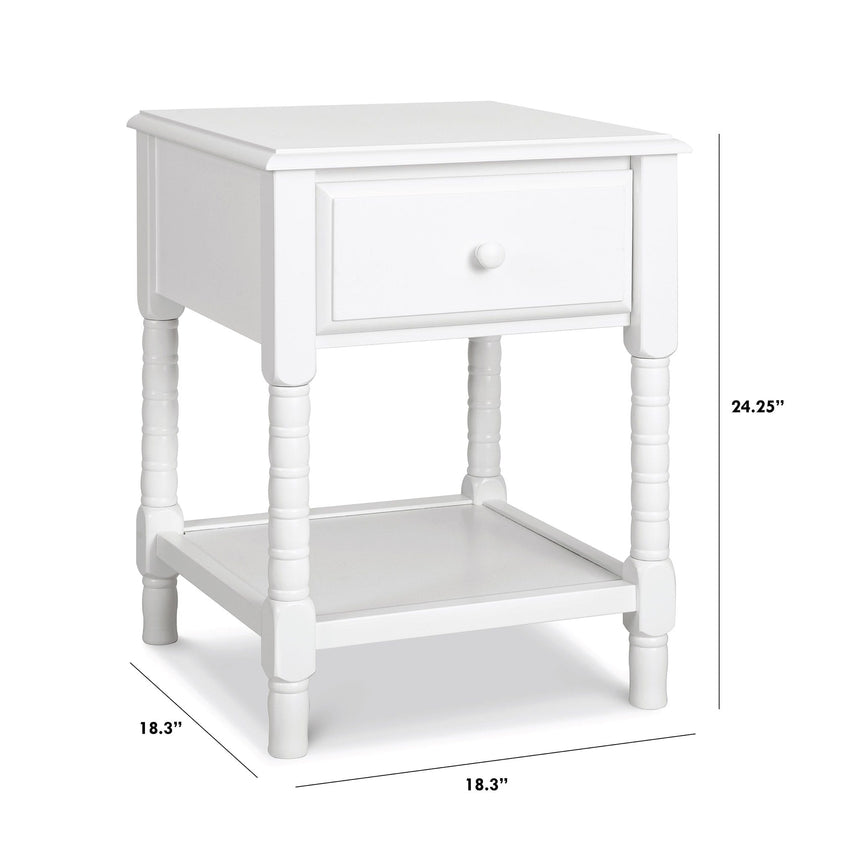 Table de Nuit Jenny Lind Spindle - Blanc-DaVinci-DVI-M7360W-CLÉMENT