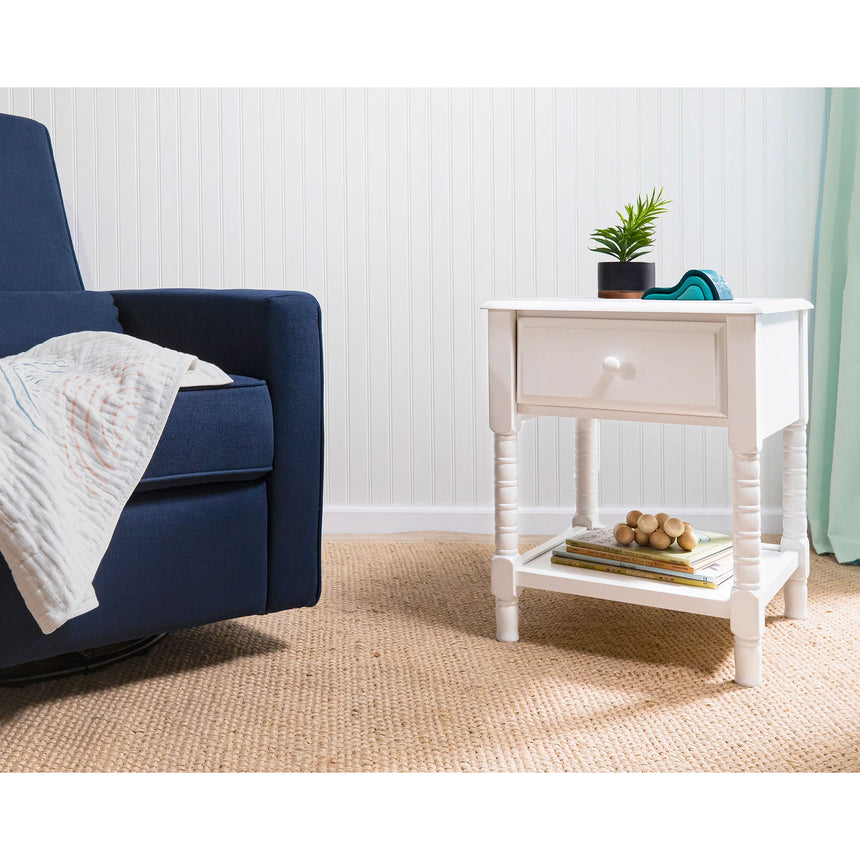 Table de Nuit Jenny Lind Spindle - Blanc-DaVinci-DVI-M7360W-CLÉMENT