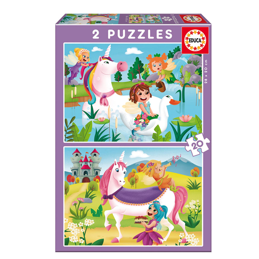 Casse-tête 20 Morceaux (2) - Licorne / Fée-Educa-EDC-32118064-CLÉMENT