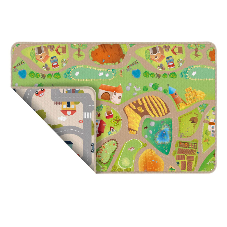 Tapis Hok Réversible Ville et Ferme-Éditions Gladius-EGL-HOK79155-CLÉMENT