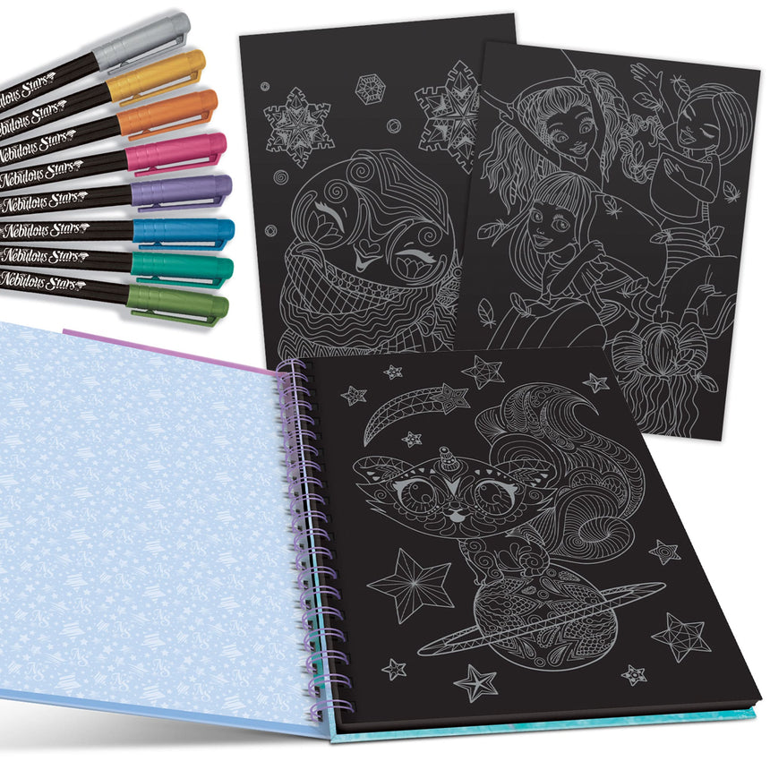 Cahier Coloriage à Pages Noires D'Isadora-Nebulous Stars-EGL-TT11136-CLÉMENT