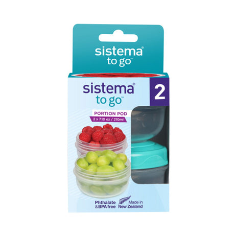 Ensemble de 2 Contenants Portionpod™ TO GO™ 210ml-Sistema-EMA-2148753C-CLÉMENT