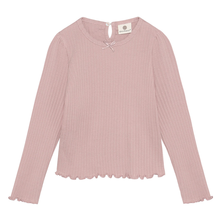 T-shirt Pointelle 3-8ans-En Fant-Rose-3-ENF-220644-5508-CLÉMENT
