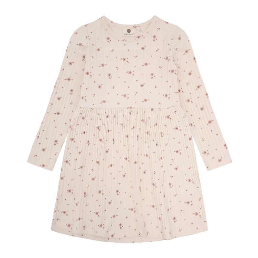 Robe Côtelée Imprimé Fleurs 3-8ans-En Fant-Ivoire-3-ENF-220662-1730-CLÉMENT