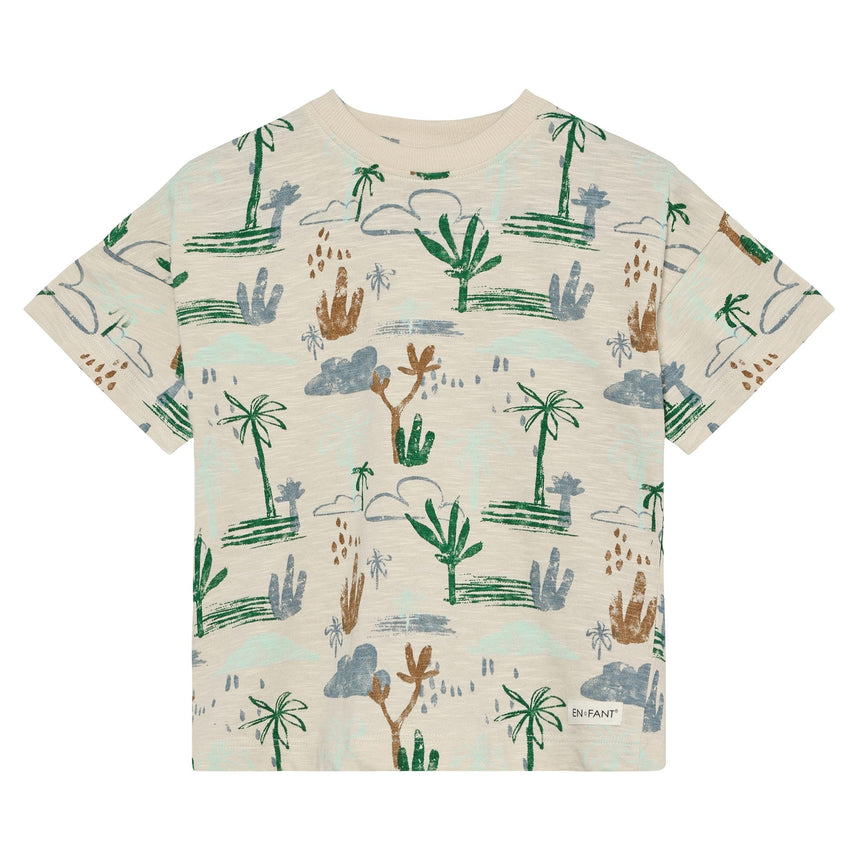 T-shirt Imprimée Feuillage 3-10ans-En Fant-Beige-3-ENF-230606-2607-CLÉMENT
