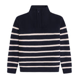 Pull Demi Zip Rayé 3-10ans-En Fant-Marine-3-ENF-230660-7021-CLÉMENT
