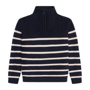 Pull Demi Zip Rayé 3-10ans-En Fant-Marine-3-ENF-230660-7021-CLÉMENT