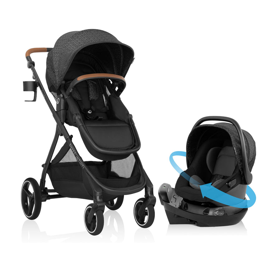 Système de Voyage Shyft Intuiti avec siège d’auto Revolve 180 Litemax NXT - Noir-Evenflo-EVO-TS100212513C-CLÉMENT