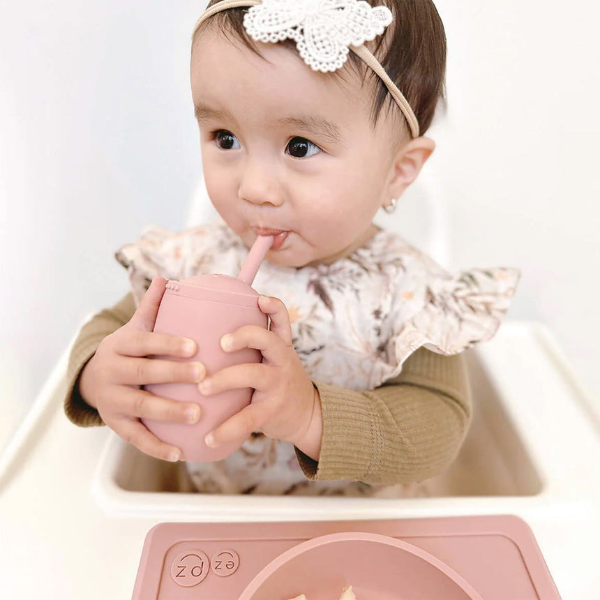Gobelet Mini Cup et Paille - Blush-EZ PZ Fun-EZP-PKSTB005-CLÉMENT
