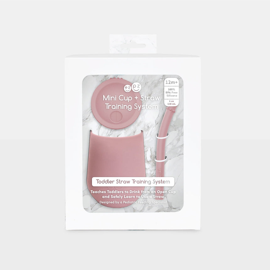 Gobelet Mini Cup et Paille - Blush-EZ PZ Fun-EZP-PKSTB005-CLÉMENT