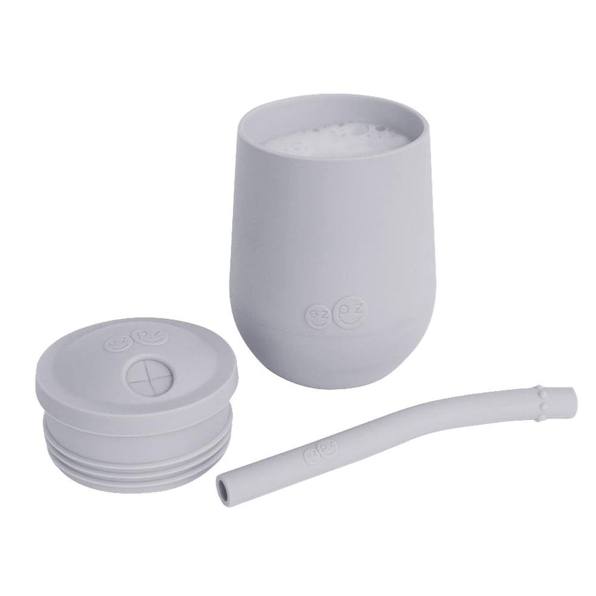 Gobelet Mini Cup et Paille - Gris-EZ PZ Fun-EZP-PKSTP003-CLÉMENT