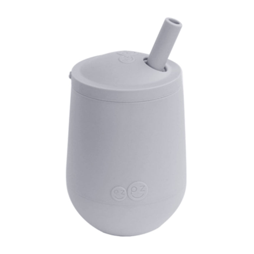 Gobelet Mini Cup et Paille - Gris-EZ PZ Fun-EZP-PKSTP003-CLÉMENT
