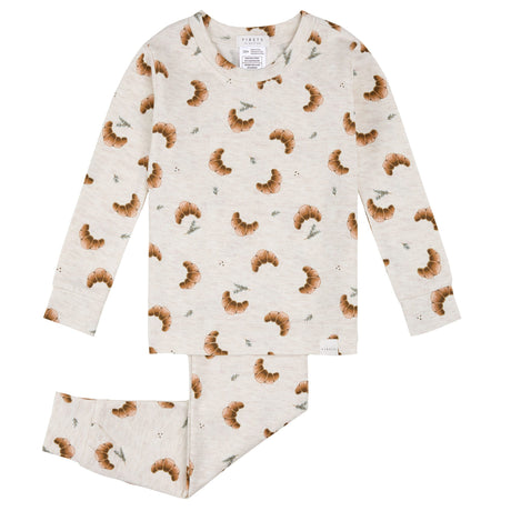 PyjamaDeux Pièces Croissant Bleuet12-24mois-Firsts par Petit Lem-Beige-12 m-FIT-26FGL30Q03-CLÉMENT