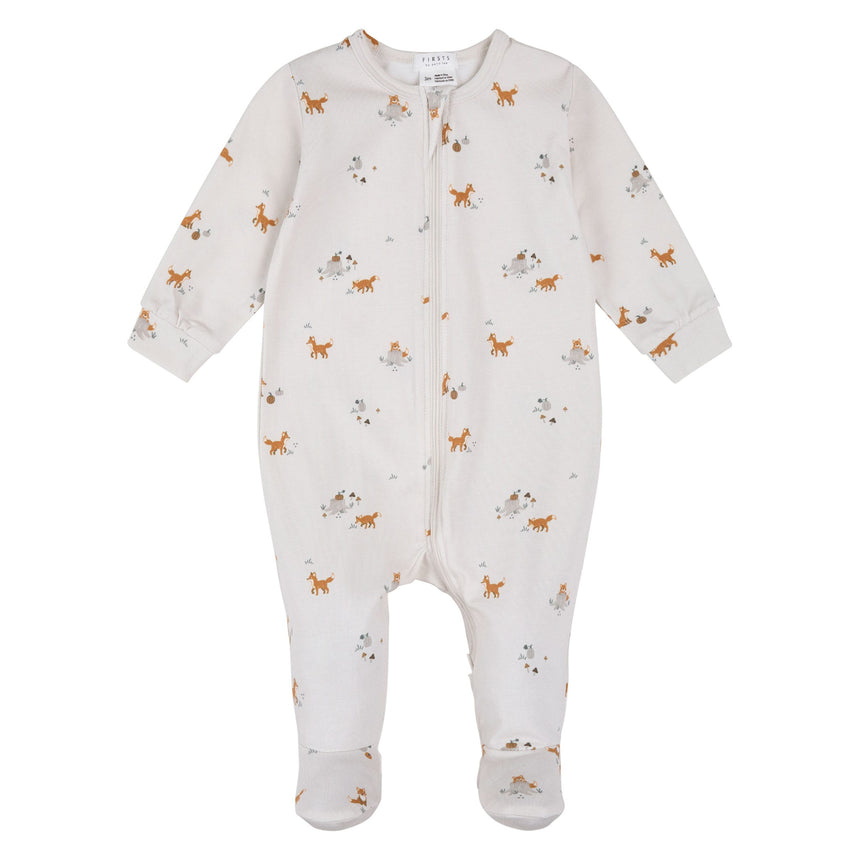 Pyjama Renard Citrouilles 0-12mois-Firsts par Petit Lem-Beige-0 m-FIT-26FGL34P09-CLÉMENT