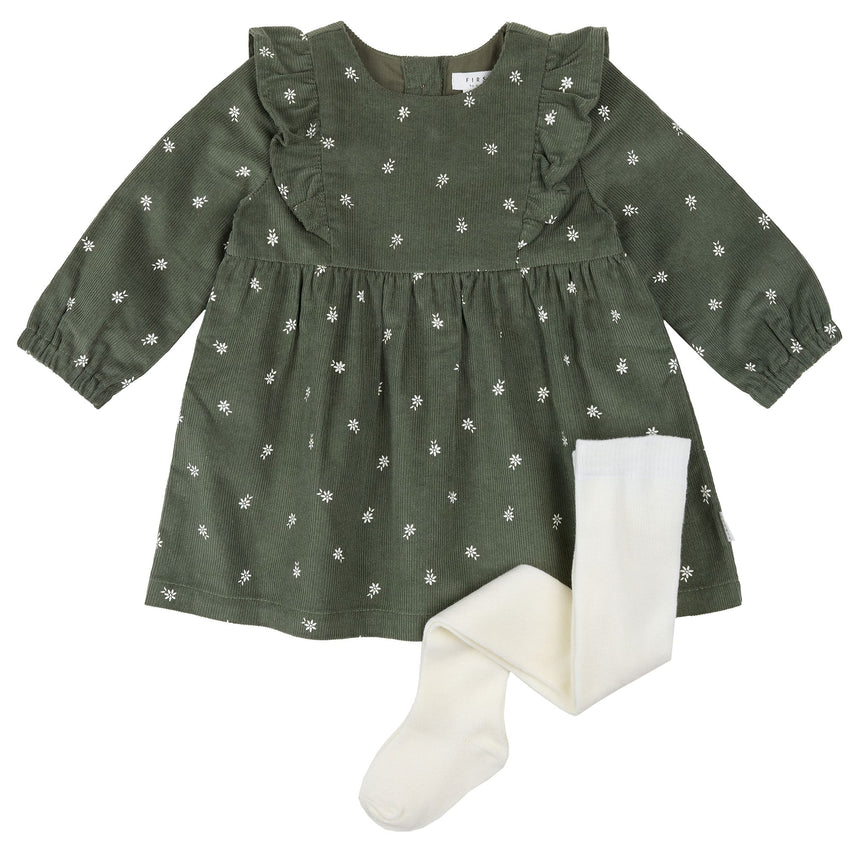 Robe Imprimée Bleuets 3-24mois-Firsts par Petit Lem-Olive-3 m-FIT-26FGW30E04-CLÉMENT