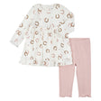 Ensemble Robe Chevaux 3-24mois-Firsts par Petit Lem-Beige-3 m-FIT-26FGW31E05-CLÉMENT