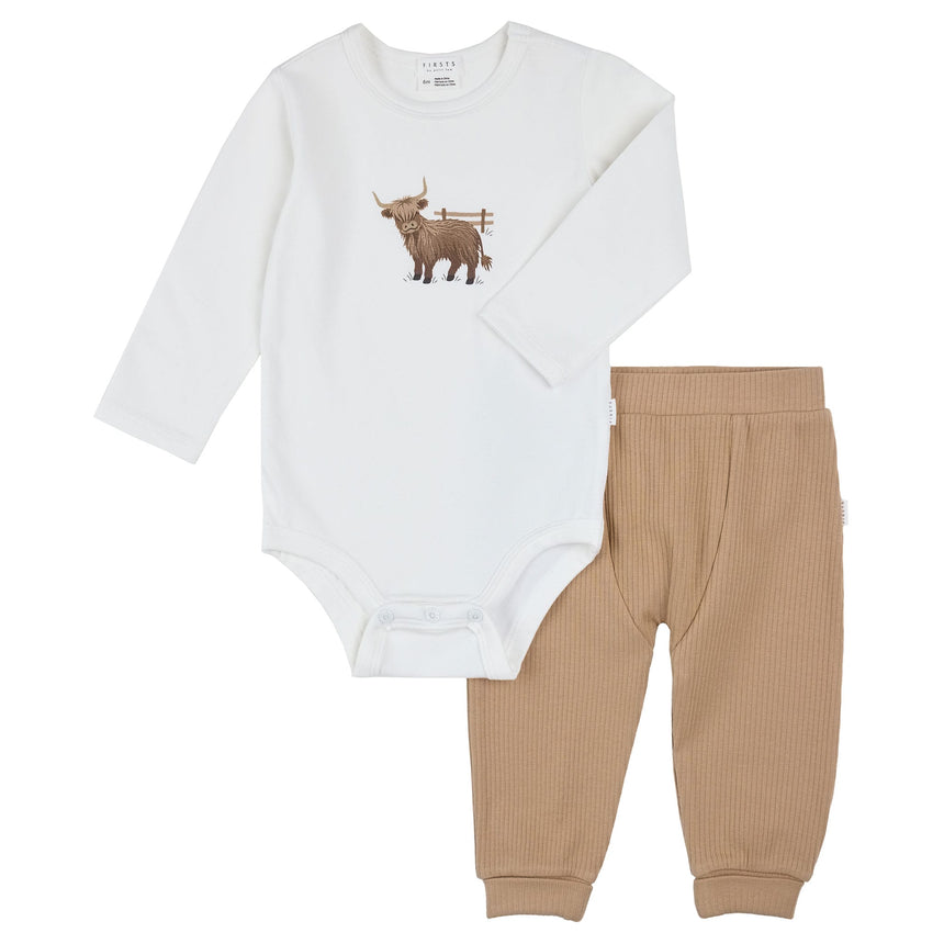 Ensemble Pantalon Vaches 3-24mois-Firsts par Petit Lem-Ivoire-3 m-FIT-26FGW32E09-CLÉMENT