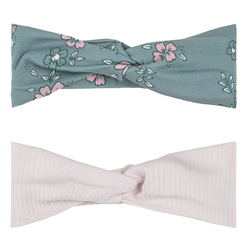 Bandeaux (2) Fleurs Mûres 6-24-Firsts par Petit Lem-Turquoise-6-12 m-FIT-26FGW35A16-CLÉMENT